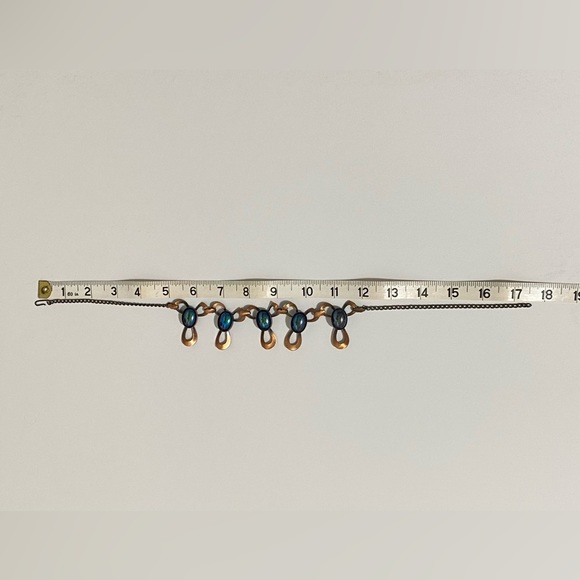 VINTAGE Unique Necklace with Iridescent Cabochons! - Picture 10 of 10